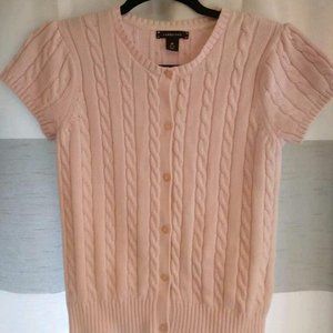 Land's End Girls Cardigan - Size 10-12 - Pale Pink